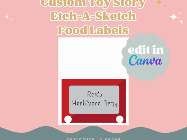 Toy Story Party - {Editable} Etch-a-Sketch Food Labels