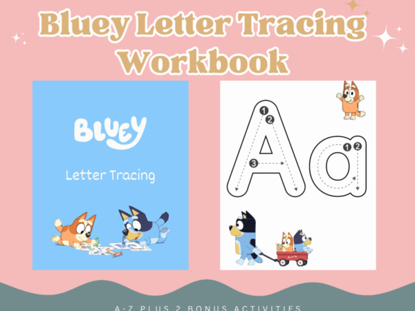 Bluey Letter Tracing Workbook